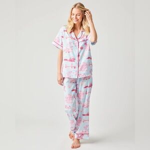 Katie Kime California Toile Pajama Pants Set